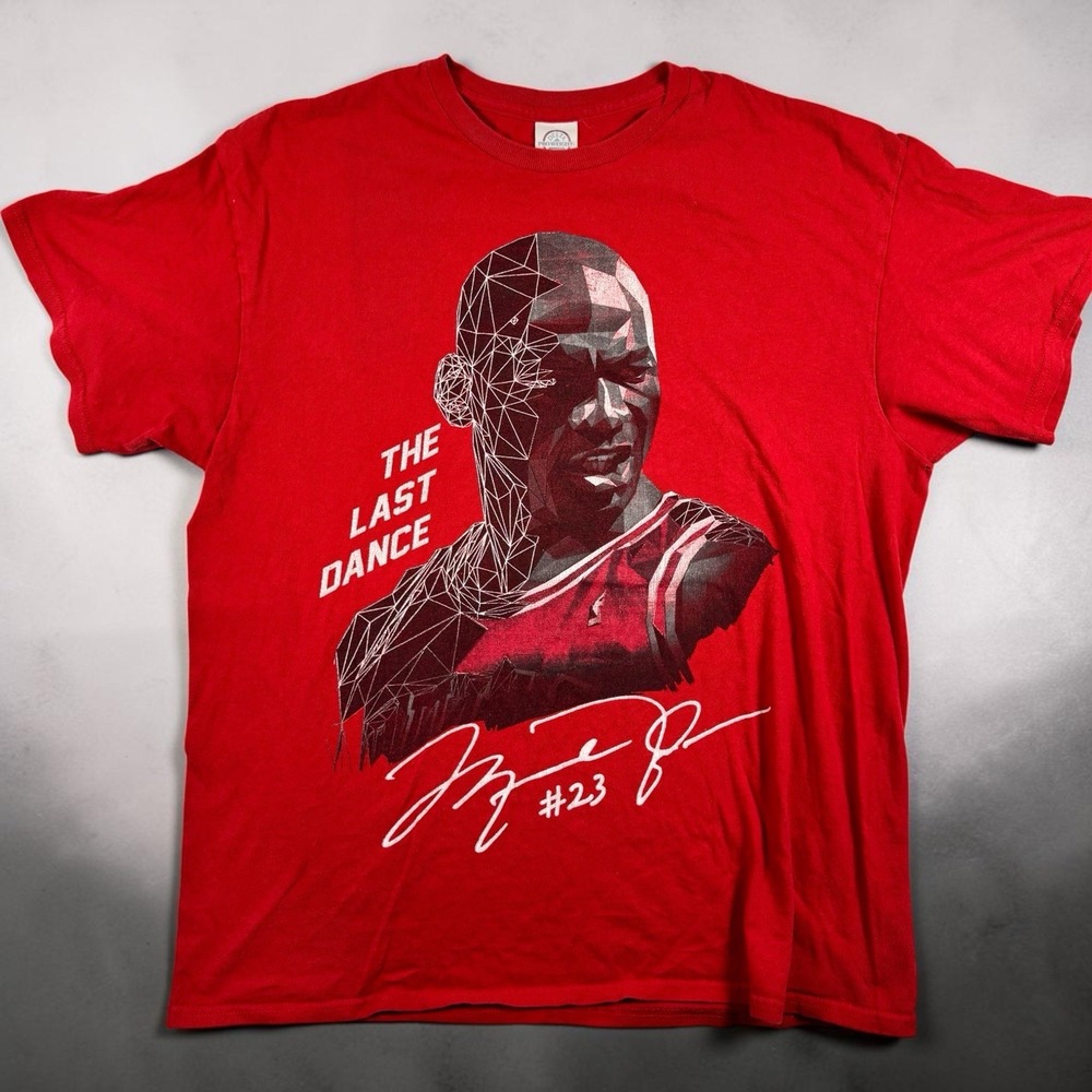 Michael Jordan The Last Dance T Shirt Mens Red Chicago Bulls Basketball Tee